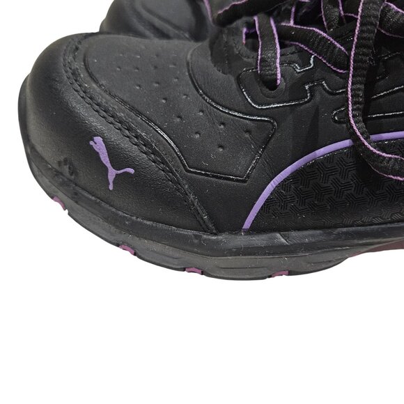 Puma Safety Work Shoes Black & Purple Size 9.5 - Picture 5 of 10